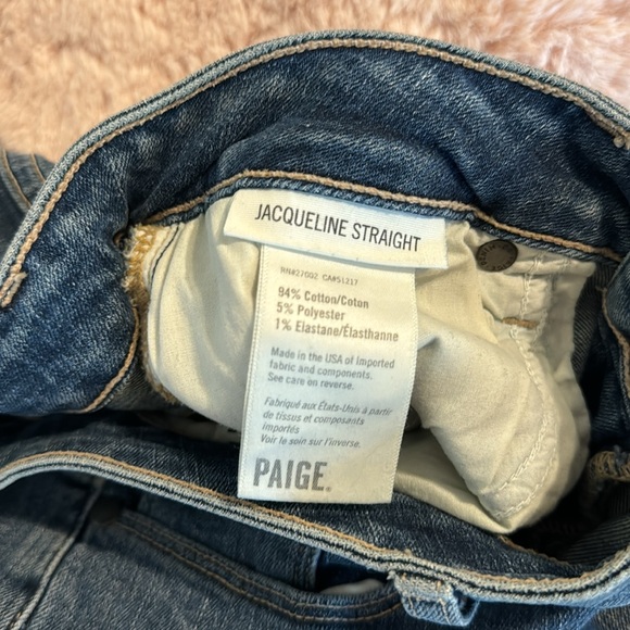 Paige Denim Jacqueline Straight with Tassel Hem - Picture 6 of 6